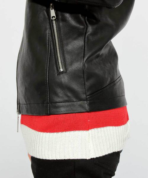 8(eight)(エイト)の「シングル ライダースジャケット レザージャケット(ライダースジャケット・メンズ・ブラック・SMALL/MEDIUM/LARGE/X-LARGE)」の18枚目の写真