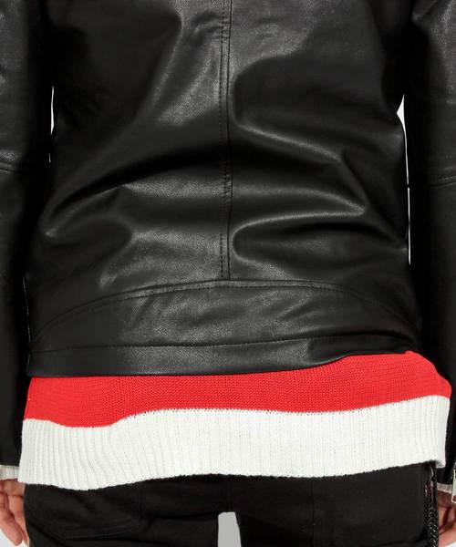 8(eight)(エイト)の「シングル ライダースジャケット レザージャケット(ライダースジャケット・メンズ・ブラック・SMALL/MEDIUM/LARGE/X-LARGE)」の10枚目の写真