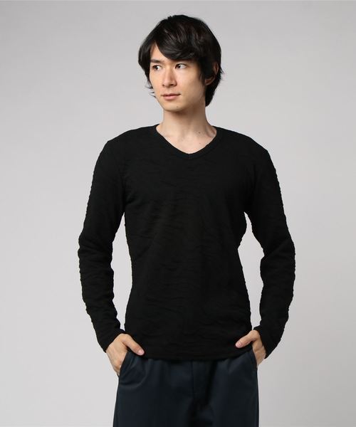 VENCEEXCHANGE（ヴァンスエクスチェンジ）の「フクレジャガード切り替え長袖Tシャツ（Tシャツ/カットソー・メンズ・ホワイト/ブラック/その他31/その他32・M/L）」の8枚目の写真