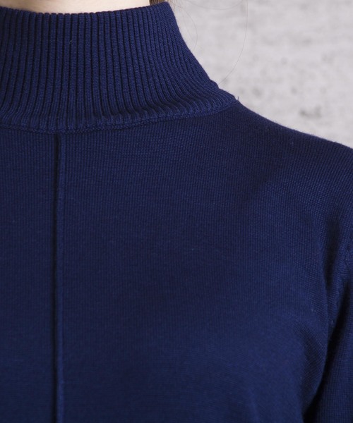 LUGG NAGG(ラグナグ)の「【Jewelobe/ ジュエローブ】 レイヤードデザインニットワンピース(ワンピース・レディース・ブラック/ネイビー・FREE)」の9枚目の写真