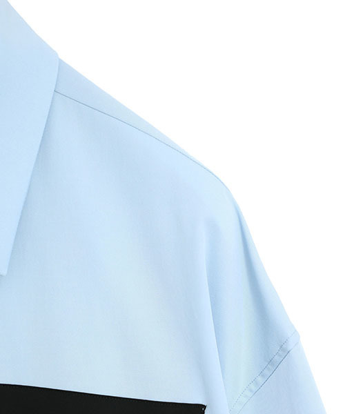 liberum（リベルム）の「【liberum】スクエアポケットシャツ（シャツ/ブラウス・メンズ・ブラック/サックスブルー・1/2）」の8枚目の写真