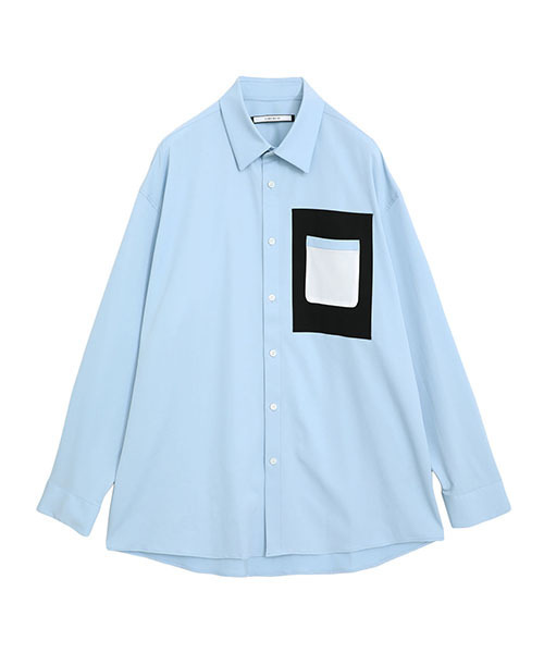 liberum（リベルム）の「【liberum】スクエアポケットシャツ（シャツ/ブラウス・メンズ・ブラック/サックスブルー・1/2）」の10枚目の写真