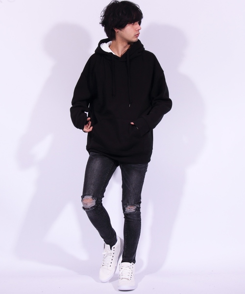 ８(eight)（エイト）の「ビッグパーカー プルオーバー（パーカー・メンズ・ホワイト/ブラック/ネイビー/グレー/レッド・FREE）」の10枚目の写真