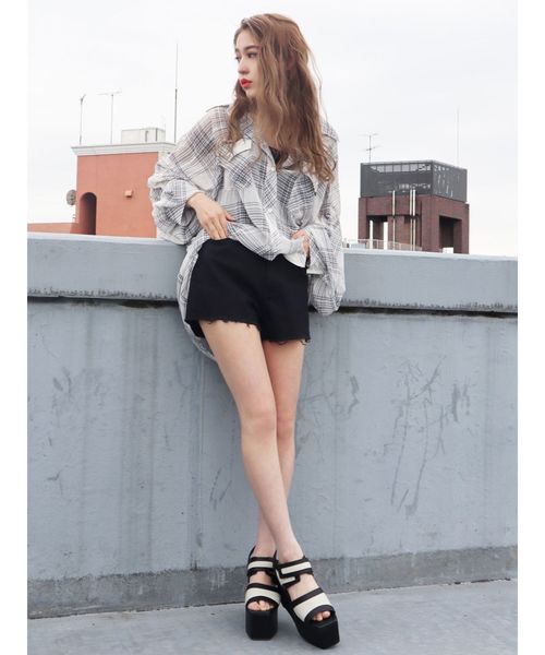 EMODA（エモダ）の「ボーイズエアリーシャツ（シャツ/ブラウス・レディース・ホワイト/ブラック/ブルー・FREE）」の9枚目の写真