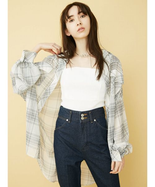 EMODA（エモダ）の「ボーイズエアリーシャツ（シャツ/ブラウス・レディース・ホワイト/ブラック/ブルー・FREE）」の17枚目の写真