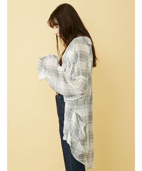 EMODA（エモダ）の「ボーイズエアリーシャツ（シャツ/ブラウス・レディース・ホワイト/ブラック/ブルー・FREE）」の18枚目の写真