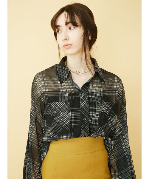 EMODA（エモダ）の「ボーイズエアリーシャツ（シャツ/ブラウス・レディース・ホワイト/ブラック/ブルー・FREE）」の19枚目の写真