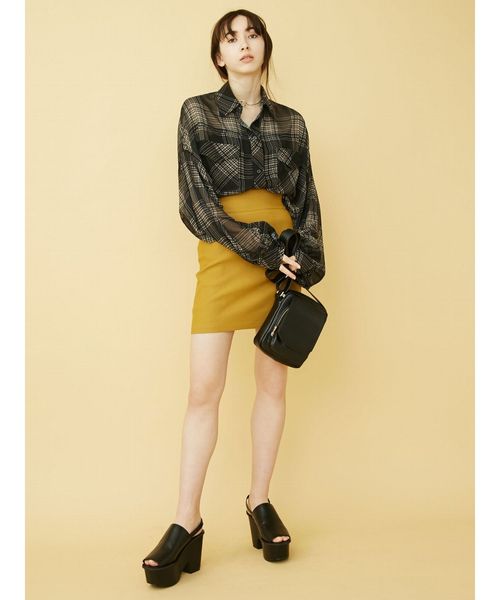 EMODA（エモダ）の「ボーイズエアリーシャツ（シャツ/ブラウス・レディース・ホワイト/ブラック/ブルー・FREE）」の21枚目の写真