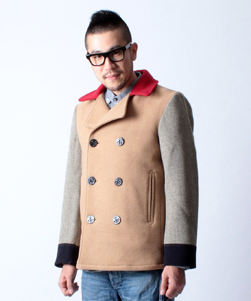HUMAN MADE/ヒューマンメイド ダブルボタンピーコート HUMAN MADE（ヒューマンメード）の「HUMAN MADE / NAVY COAT