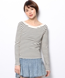 WEGO | WEGO/オフショルダーボーダーセーター(ニット/セーター)