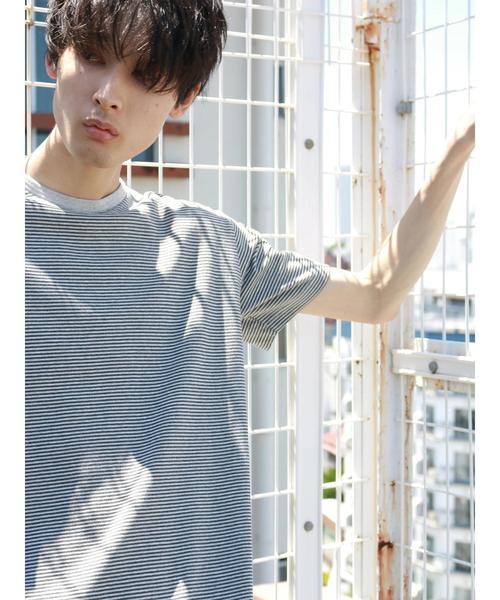 CRAFT STANDARD BOUTIQUE(クラフトスタンダードブティック)の「衿リブクルーネックリブカットプルオーバー2○(Tシャツ/カットソー・メンズ・グレー系その他/グレー系その他2/ホワイト系その他4/ブルー系その他2/グレー系その他4・LL/M/L)」の4枚目の写真