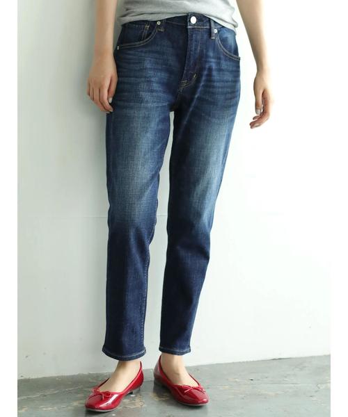 AMERICAN HOLIC（アメリカンホリック）の「テーパードデニムパンツ＊（デニムパンツ・レディース・インディゴブルー/ワンウォッシュ・S/M/L/XS/XXS）」の17枚目の写真