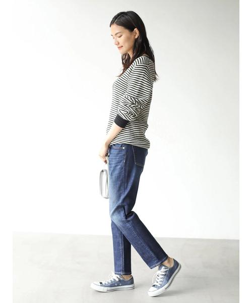 AMERICAN HOLIC（アメリカンホリック）の「テーパードデニムパンツ＊（デニムパンツ・レディース・インディゴブルー/ワンウォッシュ・S/M/L/XS/XXS）」の21枚目の写真