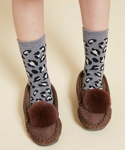セール ソックス 靴下 レッグウェア Kids レオパードソックス ソックス 靴下 A V V アーヴェヴェ のファッション