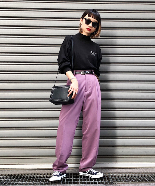 PAGEBOY(ページボーイ)の「ハイネックロゴロンT(Tシャツ/カットソー・レディース・ブラック/オフホワイト/ライトブラウン・FREE)」の11枚目の写真