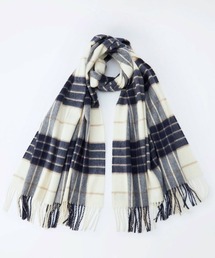 Johnstons of Elgin(ジョンストンズオブエルガン)の【Johnstons of Elgin / ジョンストンズ オブ エルガン】大判タータンチェック/カシミヤプレーンストール(ストール/ショール)