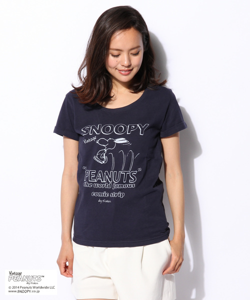 JOUR de Language(ジュールドランゲージ)の「☆【Jour de Language】Vintage Snoopy HOP プリント Tシャツ(Tシャツ/カットソー・レディース・ホワイト系/ライトグレー系/ネイビー系・1)」の3枚目の写真