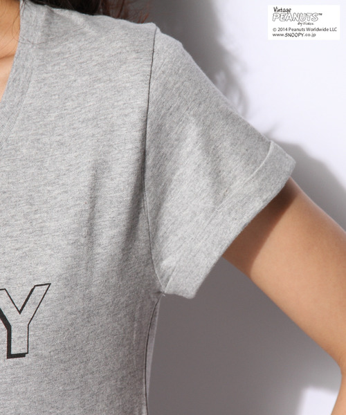 JOUR de Language(ジュールドランゲージ)の「☆【Jour de Language】Vintage Snoopy HOP プリント Tシャツ(Tシャツ/カットソー・レディース・ホワイト系/ライトグレー系/ネイビー系・1)」の10枚目の写真