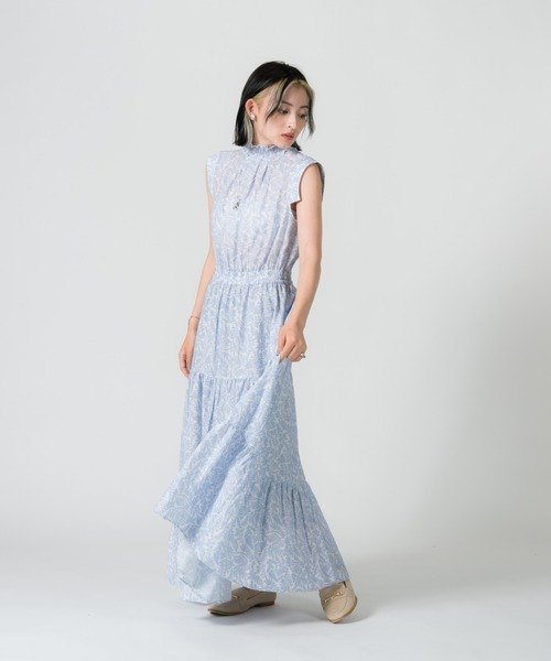 LAYMEE（レイミー）の「Rose OP / ローズワンピ（ワンピース・レディース・ブラック/ブラウン/レッド/サーモンピンク/ベージュ/ブルー/グリーン・FREE）」の5枚目の写真