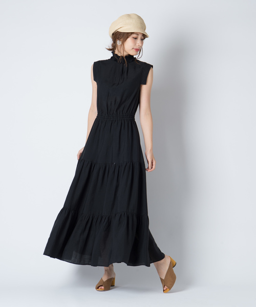 LAYMEE（レイミー）の「Rose OP / ローズワンピ（ワンピース・レディース・ブラック/ブラウン/レッド/サーモンピンク/ベージュ/ブルー/グリーン・FREE）」の2枚目の写真