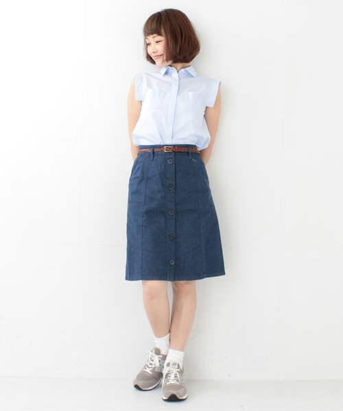 Ray BEAMS(レイビームス)の「Ray BEAMS / Wポケット ノースリーブシャツ(シャツ/ブラウス・レディース・ホワイト/ミント/サックスブルー・ONE SIZE)」の14枚目の写真