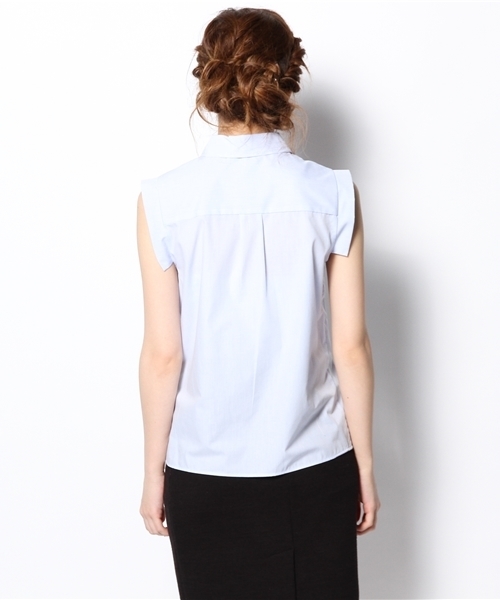 Ray BEAMS(レイビームス)の「Ray BEAMS / Wポケット ノースリーブシャツ(シャツ/ブラウス・レディース・ホワイト/ミント/サックスブルー・ONE SIZE)」の11枚目の写真