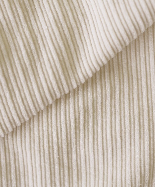 select MOCA（セレクトモカ）の「ランダムコーデュロイノーカラーシャツJK（ノーカラージャケット・レディース・アイボリー/ライトベージュ・FREE）」の12枚目の写真