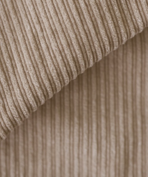 select MOCA（セレクトモカ）の「ランダムコーデュロイノーカラーシャツJK（ノーカラージャケット・レディース・アイボリー/ライトベージュ・FREE）」の13枚目の写真