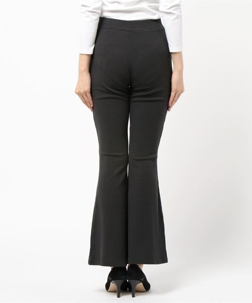 SPIRALGIRL（スパイラルガール）の「リブフレアパンツ（その他パンツ・レディース・ブラック/グレー/ベージュ/オフホワイト・FREE）」の6枚目の写真