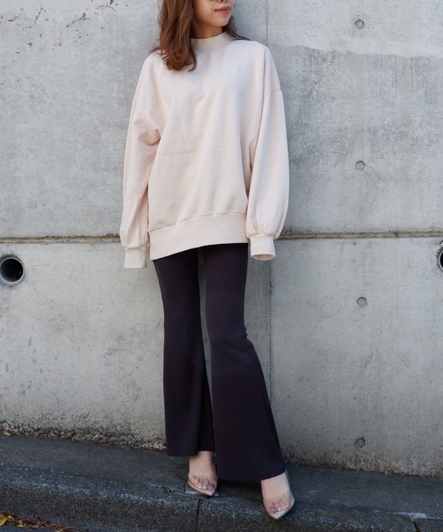 SPIRALGIRL（スパイラルガール）の「リブフレアパンツ（その他パンツ・レディース・ブラック/グレー/ベージュ/オフホワイト・FREE）」の18枚目の写真