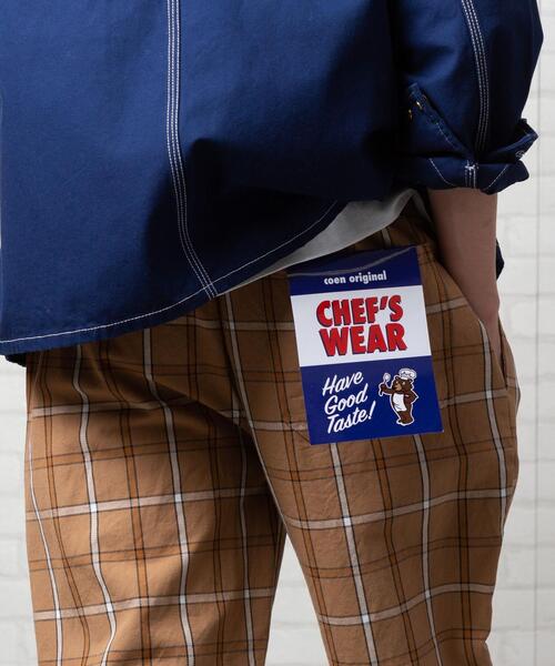 coen(コーエン)の「シェフパンツ"CHEF PANTS"(一部WEB限定カラー)#(その他パンツ・メンズ・ブラック/その他2/ダークグレー/モカ/ベージュ/その他1/ターコイズブルー/その他4/ダークブラウン/ブラウン/オリーブ/その他6/オフホワイト/ネイビー/その他5/その他7/コバルトブルー・LARGE/SMALL/MEDIUM/X-LARGE)」の6枚目の写真