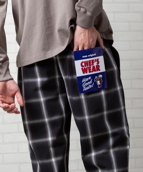 coen(コーエン)の「シェフパンツ"CHEF PANTS"(一部WEB限定カラー)#(その他パンツ・メンズ・ブラック/その他2/ダークグレー/モカ/ベージュ/その他1/ターコイズブルー/その他4/ダークブラウン/ブラウン/オリーブ/その他6/オフホワイト/ネイビー/その他5/その他7/コバルトブルー・LARGE/SMALL/MEDIUM/X-LARGE)」の4枚目の写真