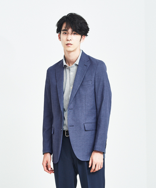 RECENCY OF MINE（リーセンシー オブ マイン）の「【Recency of Mine】 FLEX バーティカル ドビーメッシュジャケット（テーラードジャケット・メンズ・ブラック/ブルー・44/46/48）」の2枚目の写真
