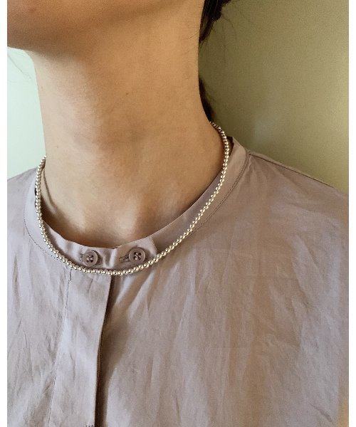 mou(モウ)の「Small ball necklace(ネックレス・レディース・シルバー・FREE)」の2枚目の写真