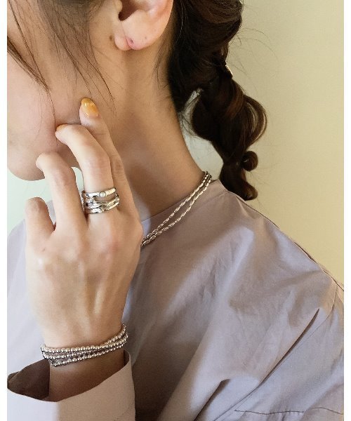mou(モウ)の「Small ball necklace(ネックレス・レディース・シルバー・FREE)」の7枚目の写真