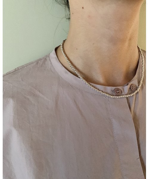 mou(モウ)の「Small ball necklace(ネックレス・レディース・シルバー・FREE)」の5枚目の写真