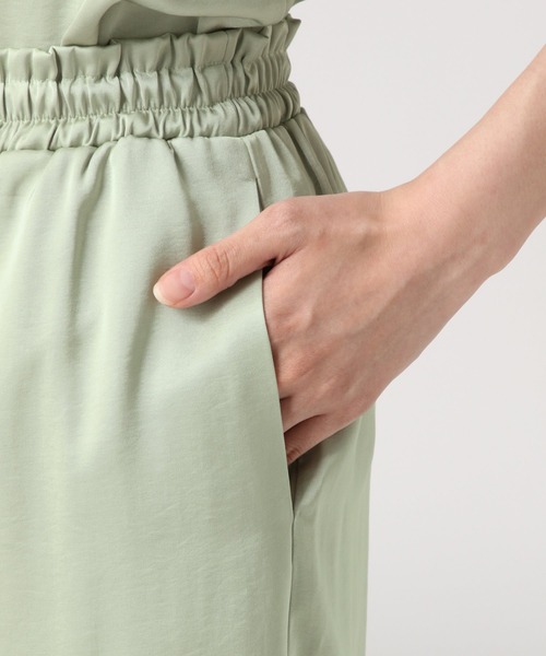 bijorie（ビジュリィ）の「サテンワイドパンツ（ルームウェア/パジャマ・レディース・ラベンダー/ミント/ネイビー・FREE）」の9枚目の写真
