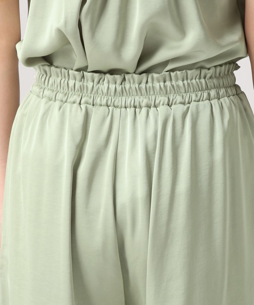 bijorie（ビジュリィ）の「サテンワイドパンツ（ルームウェア/パジャマ・レディース・ラベンダー/ミント/ネイビー・FREE）」の12枚目の写真