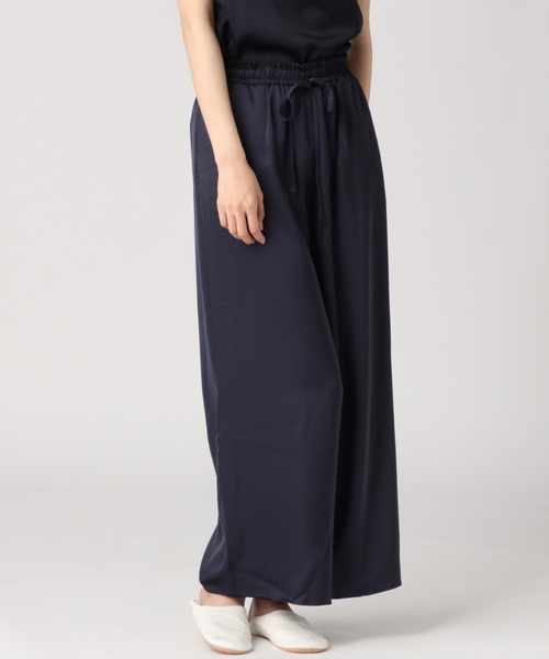 bijorie（ビジュリィ）の「サテンワイドパンツ（ルームウェア/パジャマ・レディース・ラベンダー/ミント/ネイビー・FREE）」の16枚目の写真