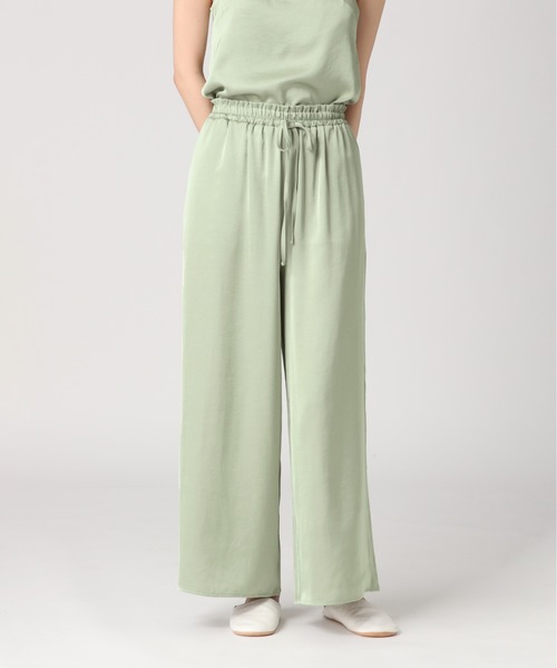 bijorie（ビジュリィ）の「サテンワイドパンツ（ルームウェア/パジャマ・レディース・ラベンダー/ミント/ネイビー・FREE）」の17枚目の写真