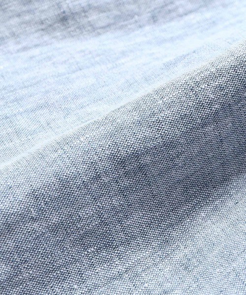 ADAM ET ROPE'（アダムエロペ）の「ベルギーリネン セミワイドカラーシャツ（シャツ/ブラウス・メンズ・ブラック/ホワイト系その他2/ブルー系その他5・S/M/L）」の8枚目の写真