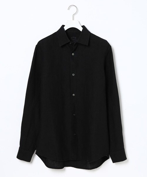 ADAM ET ROPE'（アダムエロペ）の「ベルギーリネン セミワイドカラーシャツ（シャツ/ブラウス・メンズ・ブラック/ホワイト系その他2/ブルー系その他5・S/M/L）」の17枚目の写真