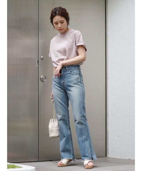 Ungrid（アングリッド）の「カラーフォトTee（Tシャツ/カットソー・レディース・パープル/オフホワイト/ブルー・FREE）」の4枚目の写真