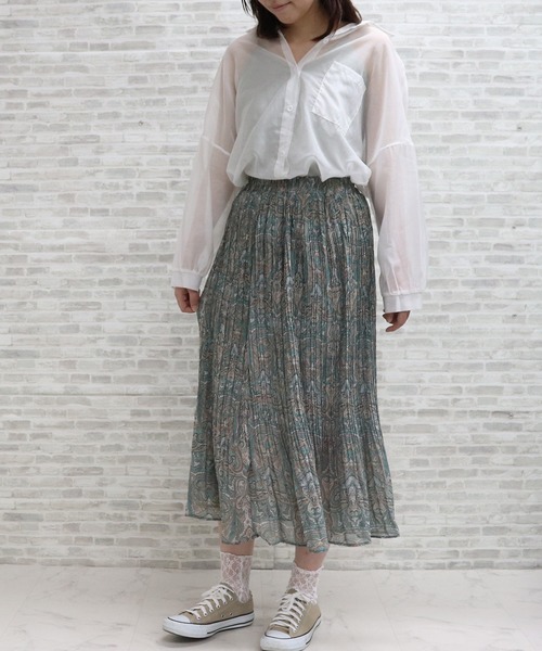 ap retro（アプレトロ）の「シアービックシャツ【ZOZO限定アイテム】（シャツ/ブラウス・レディース・パープル/ピンク/グリーン/アイボリー・FREE）」の7枚目の写真