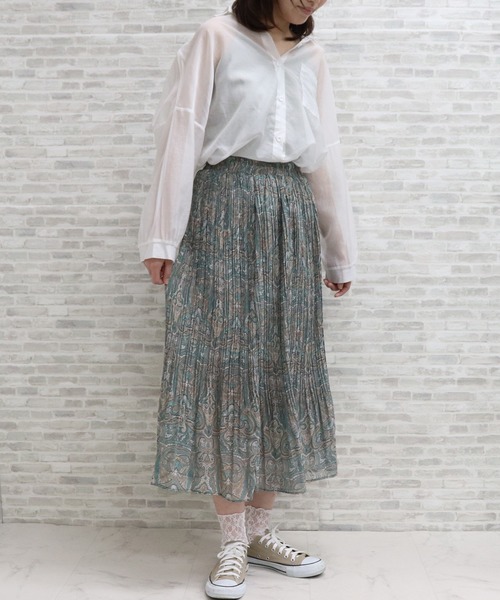 ap retro（アプレトロ）の「シアービックシャツ【ZOZO限定アイテム】（シャツ/ブラウス・レディース・パープル/ピンク/グリーン/アイボリー・FREE）」の8枚目の写真