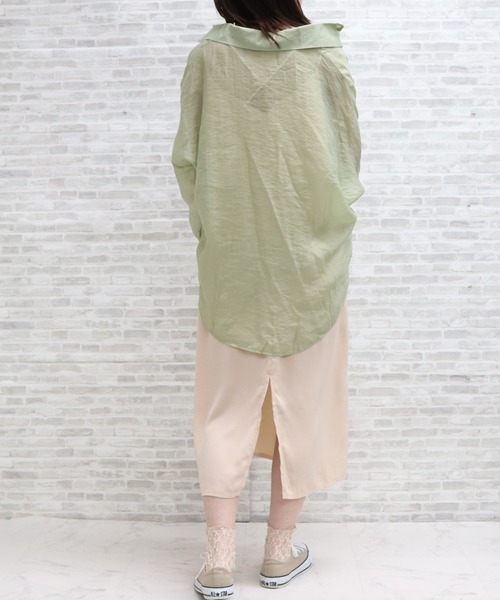 ap retro（アプレトロ）の「シアービックシャツ【ZOZO限定アイテム】（シャツ/ブラウス・レディース・パープル/ピンク/グリーン/アイボリー・FREE）」の14枚目の写真