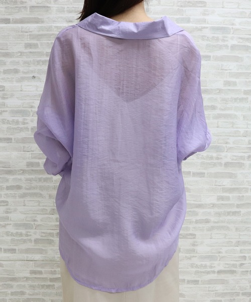 ap retro（アプレトロ）の「シアービックシャツ【ZOZO限定アイテム】（シャツ/ブラウス・レディース・パープル/ピンク/グリーン/アイボリー・FREE）」の17枚目の写真