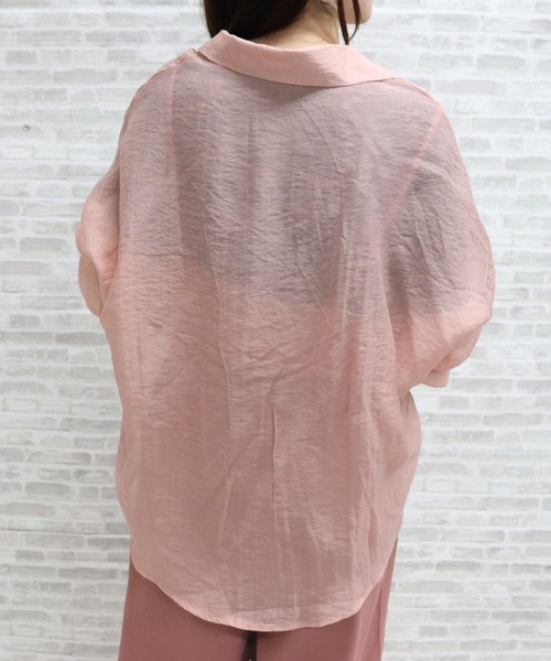 ap retro（アプレトロ）の「シアービックシャツ【ZOZO限定アイテム】（シャツ/ブラウス・レディース・パープル/ピンク/グリーン/アイボリー・FREE）」の22枚目の写真