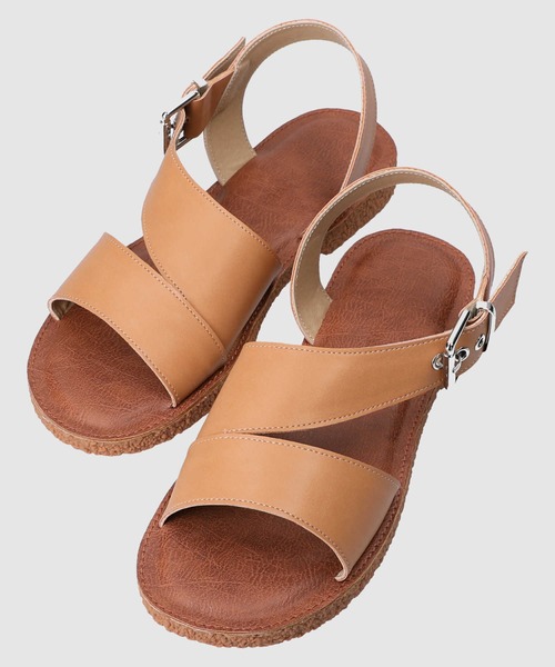 RAG MACHINE（ラグマシーン）の「【RAG MACHINE】アシメサンダル（サンダル・レディース・ベージュ/ブラック・M/L）」の2枚目の写真