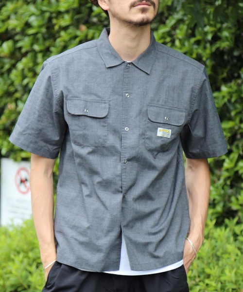 SMITH'S(スミス)の「【SMITH'S AMERICAN /スミスアメリカン】リングスナップワークシャツ(シャツ/ブラウス・メンズ・チャコールグレー/ライトブラウン・MEDIUM/LARGE/X-LARGE)」の4枚目の写真